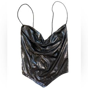 Sparkly Silver Tank Top